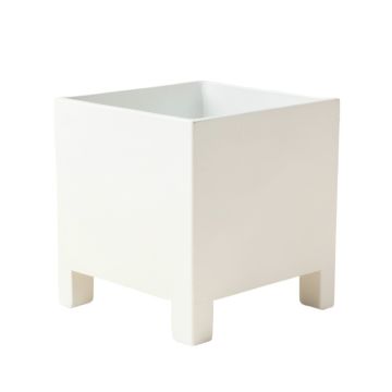 Laurel Arc Empty Raised Planter - White