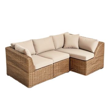Kelson 106.4 '' Wide Outdoor Wicker U-Shaped Patio Sectional With Cushions