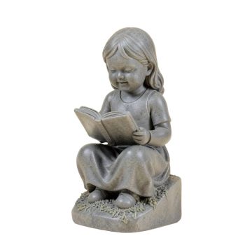 Scholar Little Girl Reading Garden Statue