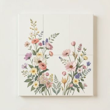 Poetic Flora Set I By Olivia Rose - 3 Piece Wrapped Canvas Print Set (synthetic illustration; no displayed measurements)