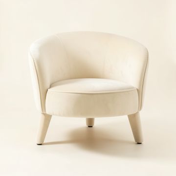 Field Field Upholstered Armchair - Ivory (synthetic illustration; no displayed measurements)