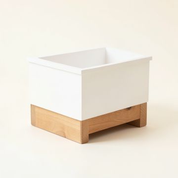 Sage Brook Empty Raised Planter - White (synthetic illustration; no displayed measurements)