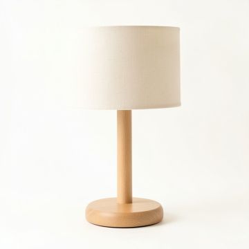 Sage Bend Table Lamp With A Plain Fabric Shade - Beige (synthetic illustration; no displayed measurements)