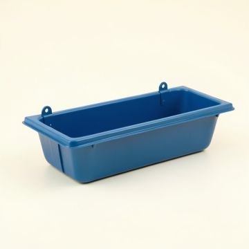 Clay Bend Empty Railing Planter With Integral Brackets - Blue (synthetic illustration; no displayed measurements)