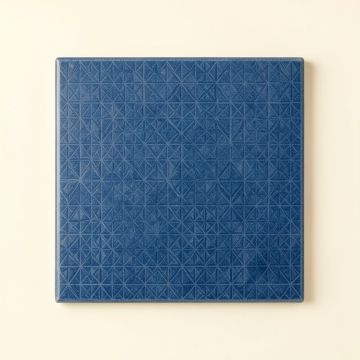 Ash Branch Uninstalled Square Decorative Tile - Blue (synthetic illustration; no displayed measurements)