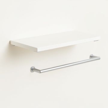 Davida 2 Rectange Bath Shelf With Towel Bar (synthetic illustration; no displayed measurements)