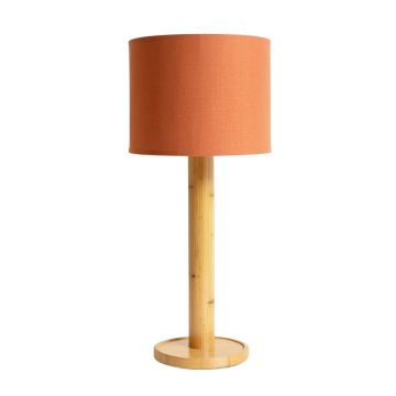 Sage Bend Floor Lamp With A Plain Fabric Shade - Terracotta