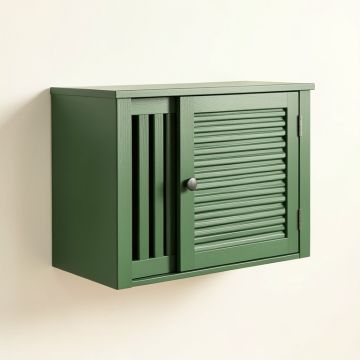Shore Edge Wall-Mounted Entry Cabinet - Green (synthetic illustration; no displayed measurements)
