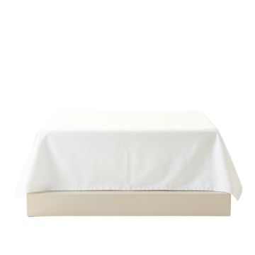 Slate Arc Flat Bed Sheet - White