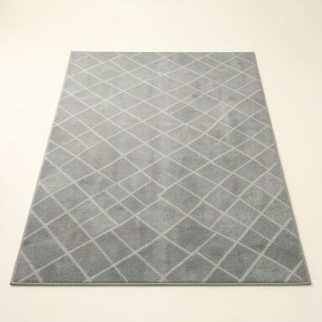 Clay Branch Rectangular Area Rug - Gray (synthetic illustration; no displayed measurements)