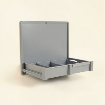 Rowan Dell Empty Wall-Mounted Tool Organizer Panel - Gray (synthetic illustration; no displayed measurements)