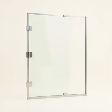60 '' W X 78 '' H Single Sliding Frameless Shower Door (synthetic illustration; no displayed measurements)