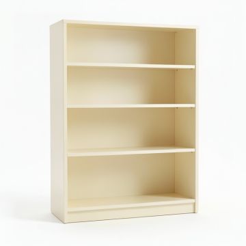 Ridge Edge Freestanding Bookcase - Cream (synthetic illustration; no displayed measurements)