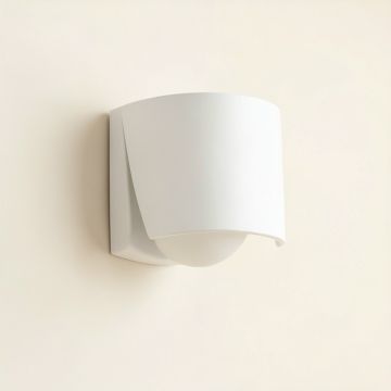 Bay Branch Wall Sconce Mounted On A Plain Wall - White (synthetic illustration; no displayed measurements)