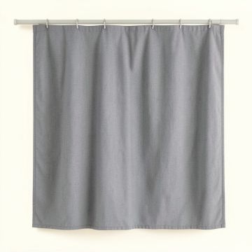 Sage Crest Shower Curtain Hanging Flat From A Plain Rod - Gray (synthetic illustration; no displayed measurements)