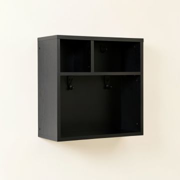 River Dell Wall-Mounted Entryway Organizer Shelf - Black (synthetic illustration; no displayed measurements)