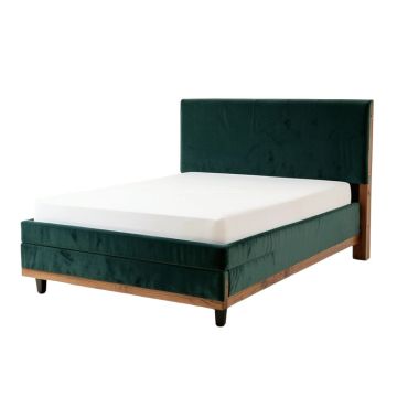 Amaia Velvet Upholstered Platform Bed