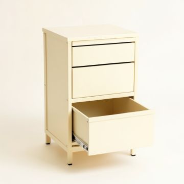 Willow Canyon Freestanding Pull-Out Hamper Cabinet - Ivory (synthetic illustration; no displayed measurements)
