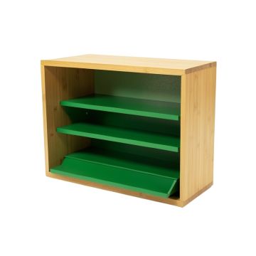 Pine Arc Low Bookcase - Green