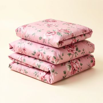 Holsworthy Reversible Floral 100 % Cotton 3 Piece Duvet Cover Set (synthetic illustration; no displayed measurements)