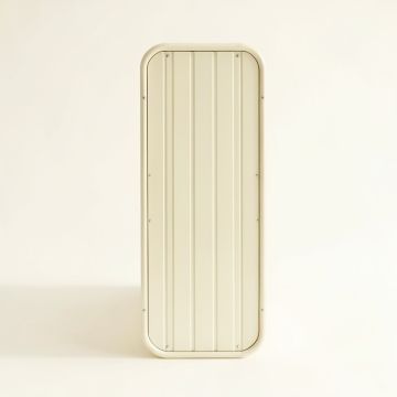 Aspen Bluff Narrow Outdoor Storage Bench - Ivory (synthetic illustration; no displayed measurements)