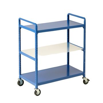 Wren Branch Empty Rolling Workshop Cart - Blue