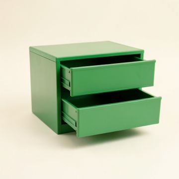 Dawn Bluff Small-Parts Storage Drawer Cabinet - Green (synthetic illustration; no displayed measurements)