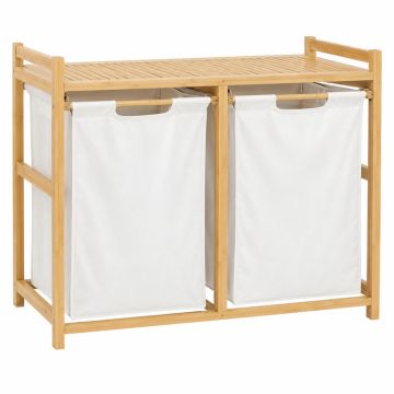 Wren Bridge Laundry Sorting Station With Plain Removable Bags - White