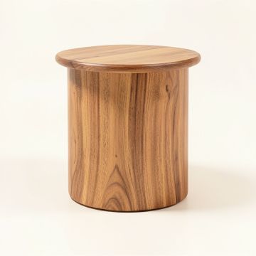 Teres Solid Wood Drum End Table (synthetic illustration; no displayed measurements)