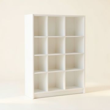 Vale Canyon Freestanding Bookcase - White (synthetic illustration; no displayed measurements)