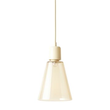 Clay Crossing Pendant Light Suspended From One Plain Cable - Cream