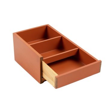 Slate Bend Empty Coffee-Station Organizer - Terracotta (synthetic illustration; no displayed measurements)