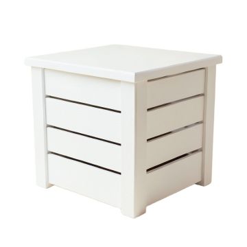 Pine Branch Closed Garden Compost Bin - White