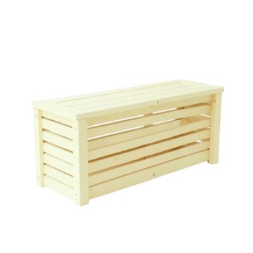 Linden Bend Narrow Outdoor Storage Bench - Ivory