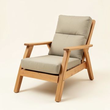 Outdoor Patio Chair With Cushions (synthetic illustration; no displayed measurements)