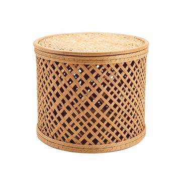 Sedgwick Lattice Round Laundry Hamper
