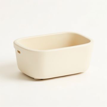 Wren Bluff Empty Railing Planter With Integral Brackets - Cream (synthetic illustration; no displayed measurements)
