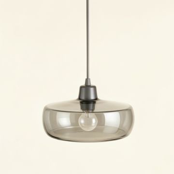 Fern Crossing Pendant Light Suspended From One Plain Cable - Gray (synthetic illustration; no displayed measurements)