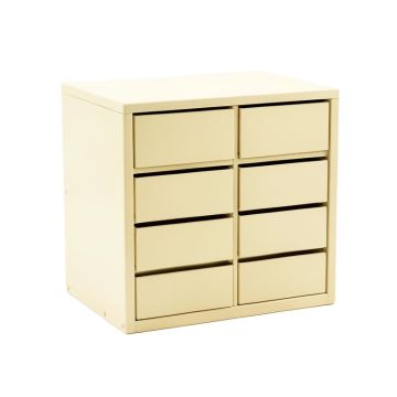 Spruce Bluff Small-Parts Storage Drawer Cabinet - Cream