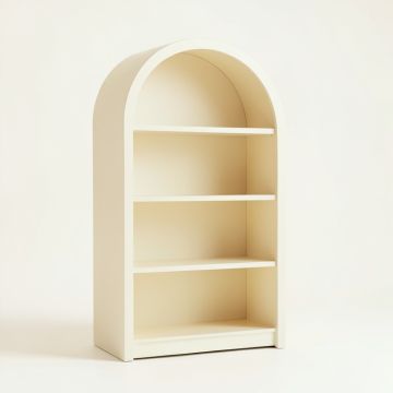 Alder Crest Freestanding Bookcase - Cream (synthetic illustration; no displayed measurements)