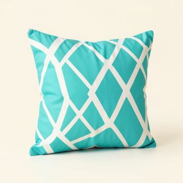 Noriega Turquoise Geometric Pillow (synthetic illustration; no displayed measurements)
