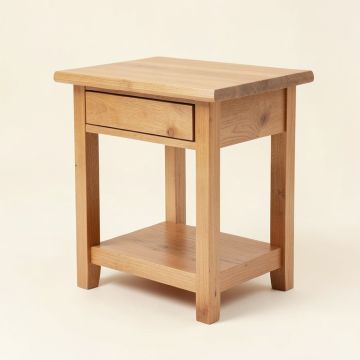 Copple Solid Wood 1 Drawer End Table (synthetic illustration; no displayed measurements)