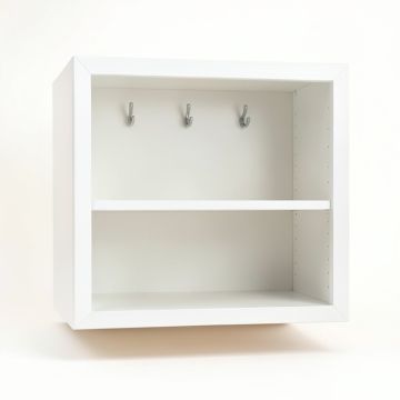 River Bend Empty Mug-Storage Cabinet Insert - White (synthetic illustration; no displayed measurements)