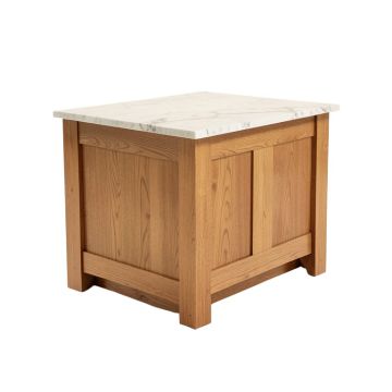 Hill Country Kitchen Island With Marble Top