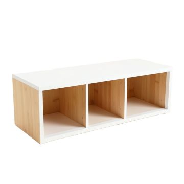 Linden Canyon Shoe Storage Bench - White