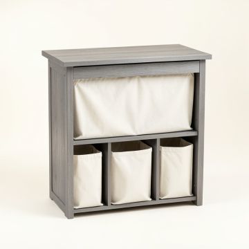 Sage Bend Laundry Sorting Station With Plain Removable Bags - Gray (synthetic illustration; no displayed measurements)
