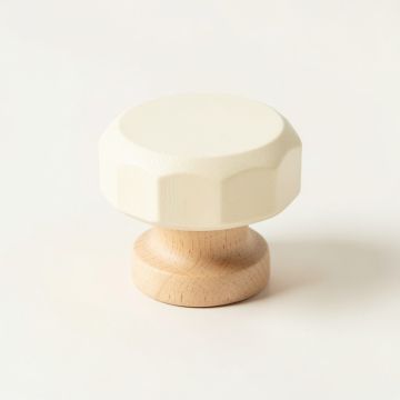 Ridge Branch Cabinet Knob Without Packaging - Cream (synthetic illustration; no displayed measurements)