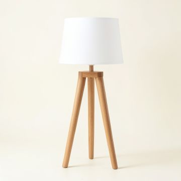 Dune Dell Floor Lamp With A Plain Fabric Shade - White (synthetic illustration; no displayed measurements)
