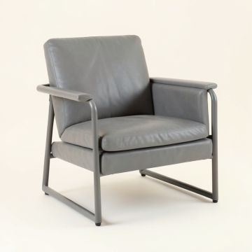 29 '' Wide Cowhide Armchair (synthetic illustration; no displayed measurements)