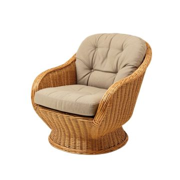 33 '' Wide Tufted Swivel Papasan Chair